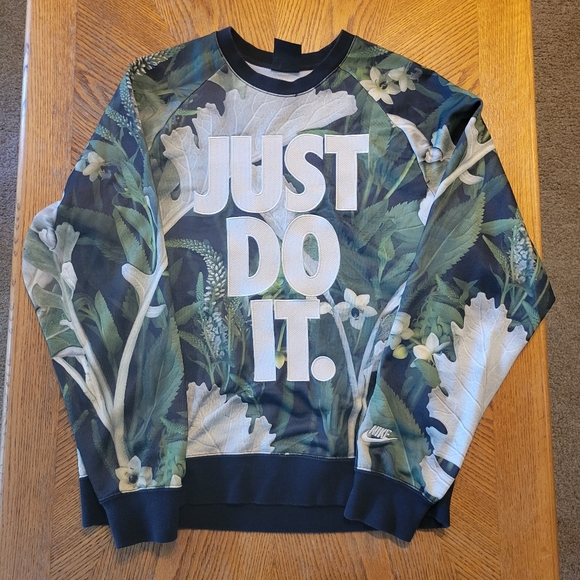 Nike JDI Spruce Floral Crew Mens Medium - Picture 2 of 6